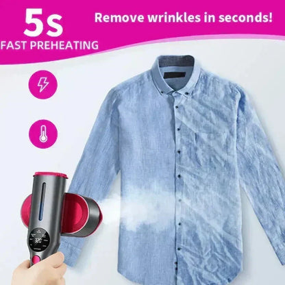 👕 Ferro a Vapore Portatile 2-in-1 con Riscaldamento in 5 Secondi ✨🛡️ - 1200W | 7 Livelli | 99,99% Anti-Acari | Testa 90° | Seta & Cotone | 50% DI SCONTO