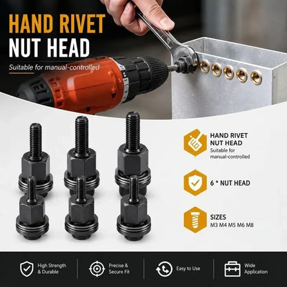 🔩Sconto del 50% | Kit utensile per inserti filettati (rivetti filettati) M3-M12 – In acciaio ultra-resistente: crea inserti filettati su lamiere sottili senza saldature!
