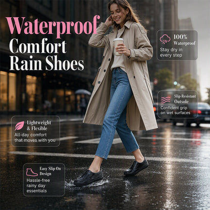 Scarpe da pioggia impermeabili basse da donna