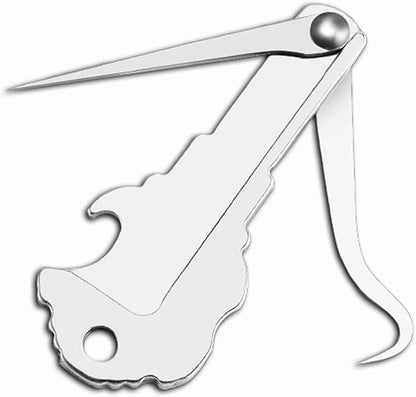 Stuzzicadenti (3 in 1, argento, forma arrotondata)