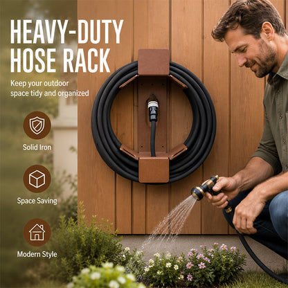Supporto da parete in ferro per tubo da giardino