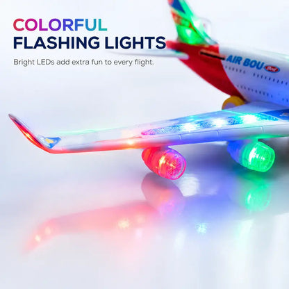 ✈️ -50% ORA! 🎵 Aereo Modello Elettrico – Movimento Automatico Anti-Ostacolo, Luci LED e Suoni Realistici – Per Bambini 3+ 🛩️