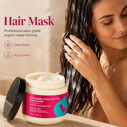 Maschera riparatrice per capelli alla cheratina