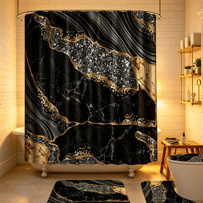 💎 -50% sulla tenda da doccia! 💎 Elegante tenda da doccia effetto marmo – Idrorepellente e di stile per il tuo bagno 🚿