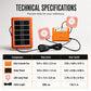 Sistema di Alimentazione Solare Portatile ☀️ | Hub Ricarica Universale e 2 Luci LED 💡 | Batteria 2400mAh 🔋 | Ideale per Campeggio e Outdoor 🏕️