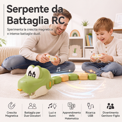 🔥 2026 Best-Seller + 50K+ Venduti – -50% Oggi: Serpente RC da Combattimento con Coda Magnetica Allungabile – Gioco fisico senza schermo, divertimento per tutta la famiglia.