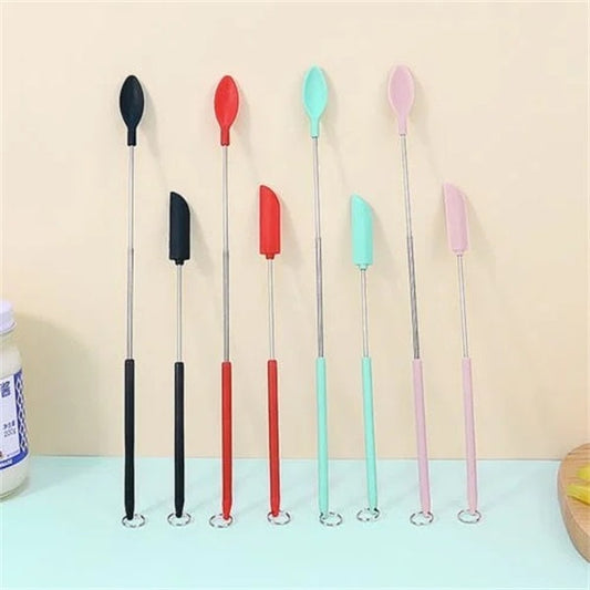 Mini spatola telescopica in silicone / cucchiaio raschiatore
