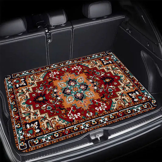 🚗 Tappeto Bagagliaio Universale per Auto | Velluto Cristallo Antipolvere, Fondo Antiscivolo a Puntini 🛡️ | Bordi Rinforzati a Doppia Cucitura ✨ | 75 × 100 cm, 9 Motivi 📏