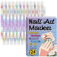 Set Pennarelli Nail Art a Doppia Punta per Decorazione Unghie