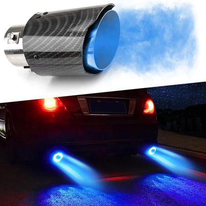 🚗 Terminale di Scarico LED Universale per Auto | Effetto Fiamma a LED 🔥 | Riduce il Rumore ✨ | In Acciaio Inossidabile 💪 | Attacco a Bulloni, per Auto e Camion 🛠️