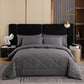 🛏️Set Piumino Trapuntato 3 Pezzi  | Morbida Microfibra per 4 Stagioni ☁️ | Trapuntatura a Rombi Soffice e Traspirante ✨ | Include 1 Trapunta e 2 Federe 😴