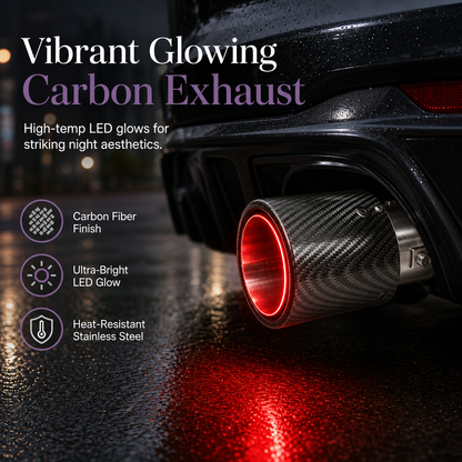 Terminale di scarico per auto con luce LED