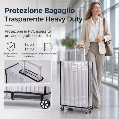 🧳✨ Copertura Protettiva Trasparente per Valigia – Impermeabile, Antigraffio e Rinforzata