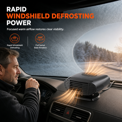 🚗❄️ Mini termoventilatore 12 V / 24 V | Disappannamento e sbrinamento del parabrezza 🔥