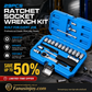 🛠️ Kit di Chiavi a Bussola con Cricchetto da 29 Pezzi | Acciaio al Cromo-Vanadio | Cricchetto Reversibile per Auto, Casa e Fai da Te 🔧