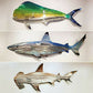 【49% הנחה】 - 🦈 מדבקת קיר אמנותית כריש מתכת